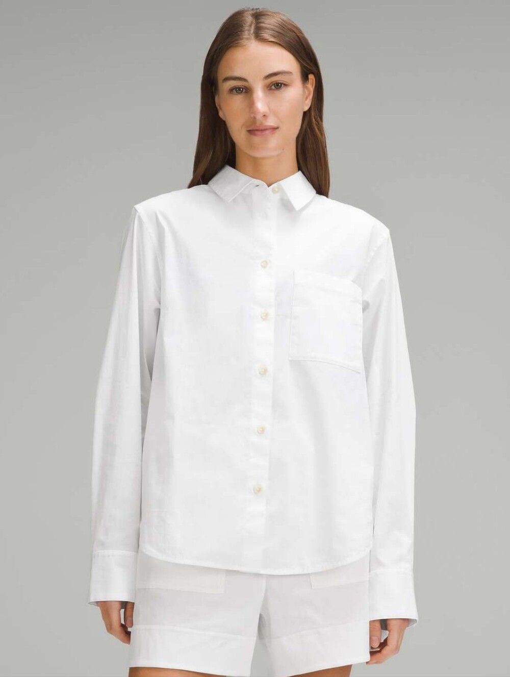 Lululemon Relaxed-Fit Cotton-Blend Poplin Button-Down Shirt
